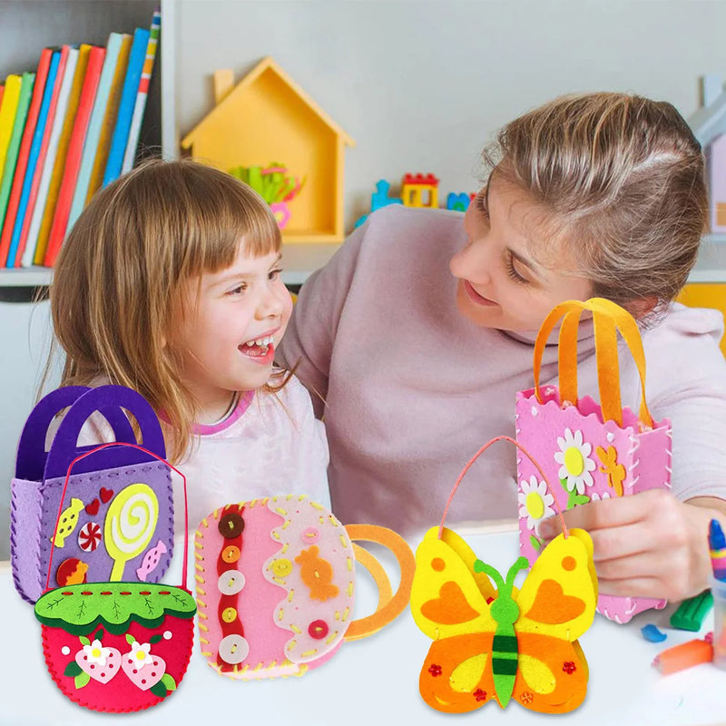 Kit de Costura para Crianças - DIY Criativo com 8 Estilos e Acessórios Divertidos