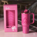 Copo Térmico Barbie 40oz – Aço Inoxidável, Tampa com Canudo, Parede Dupla