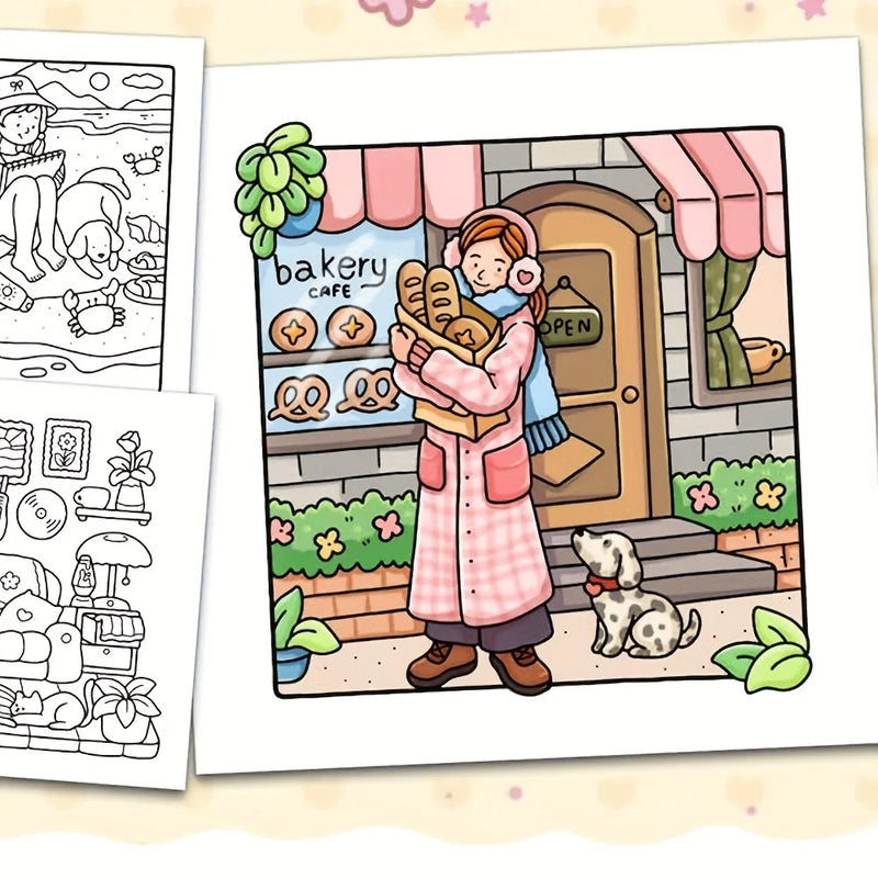 Livro de Colorir Girl Moments – Para Adultos e Adolescentes | Tema Espaço Aconchegante e Relaxante