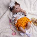 Boneca Reborn Realista de Silicone 48cm Olhos Azuis