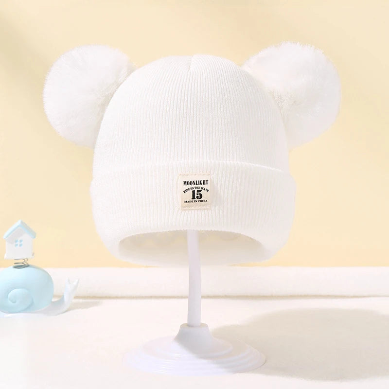 Gorro Infantil com Pompom – Quentinho e Confortável para Bebês de 0 a 3 Anos