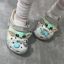 Sandália Baby Yoda Miniso – Estilo Crocs em EVA, Leve e Respirável para Crianças e Adultos