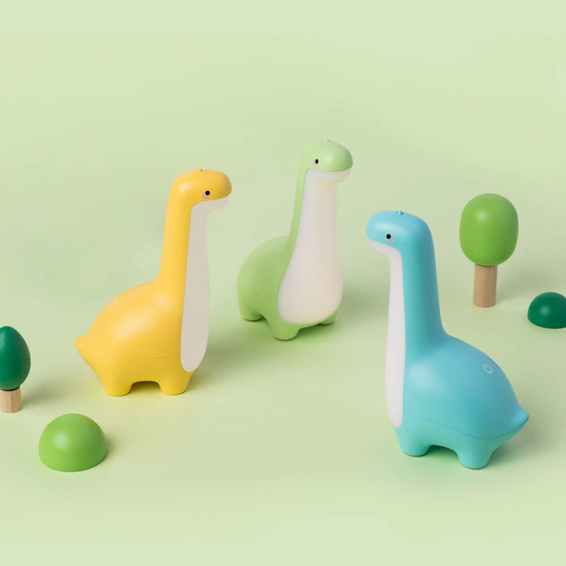 Luminária Infantil Dinossauro | Luz Noturna LED Recarrregável com Timer