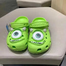 Sandália Mike Wazowski Monsters S/A – Estilo Crocs, Antiderrapante e Respirável para Verão