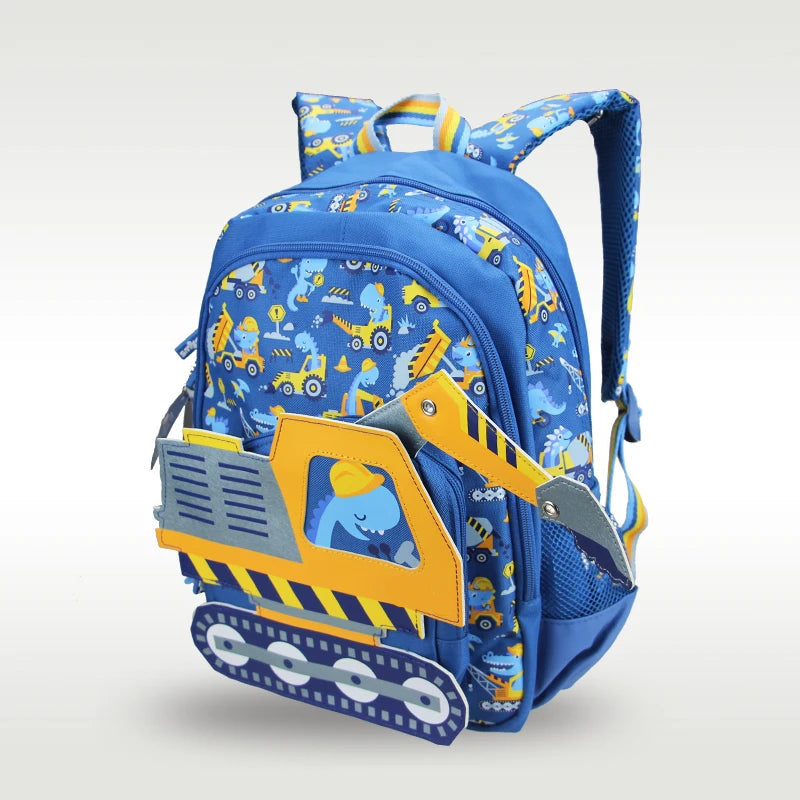 Mochila Infantil Retroescavadeira – 36 x 30 cm, Material Resistente e Design Divertido