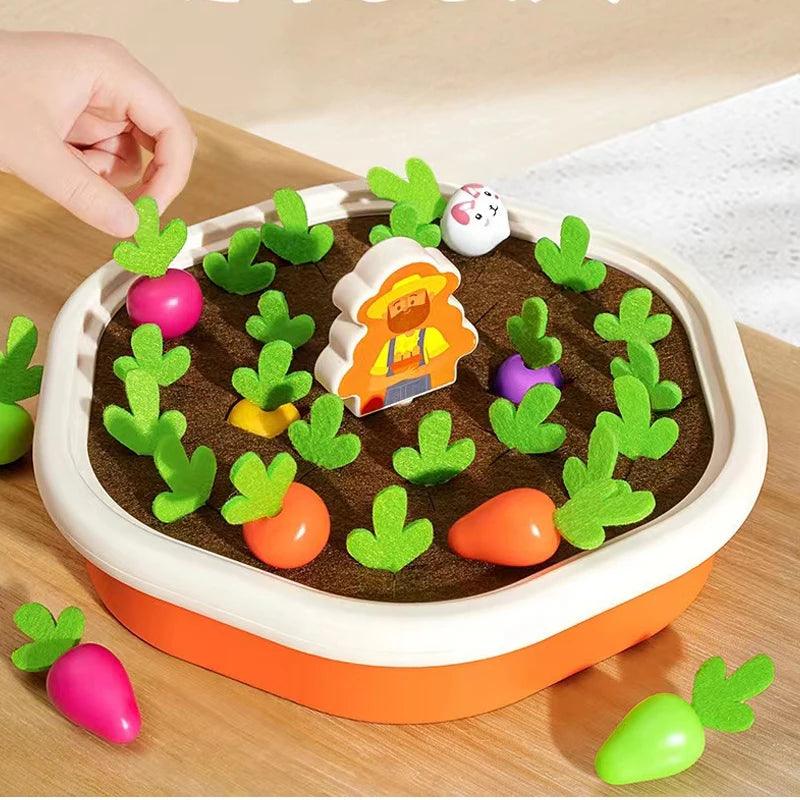 Baby Montessori Toys For Toddler Toys Educational Colorful Shape Toy Pull Carrot Set Counting Discouvery Toys For Kids Learning - Brinque Criativo