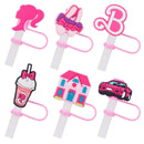 Capa Protetora para Canudo 7-8mm Rosa Barbie – Acessório para Copos Stanley