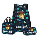 Kit Escolar 3 Peças Roblox com Mochila, Lancheira e Estojo