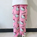 Calça de Pijama Feminina – Fleece Coral Macio com Estampa Hello Kitty e Personagens