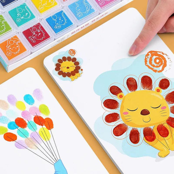 Kit de Pintura a Dedo- Montessoriano - Brinque Criativo