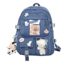 Mochila Escolar Harajuku Style Feminina – Mochila Moderna e Fofa para Estudantes com Compartimento para Notebook
