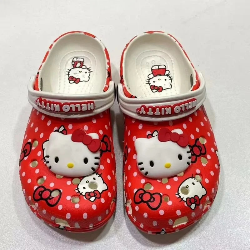 Sandália Infantil Hello Kitty – Leve, Antiderrapante e Super Fofa