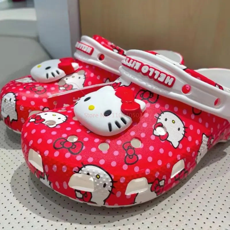 Sandália Infantil Hello Kitty – Leve, Antiderrapante e Super Fofa