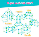 Kit STEAM de Construção de Cabaninhas Infantil + Capa Protetora Exclusiva Dia das Crianças